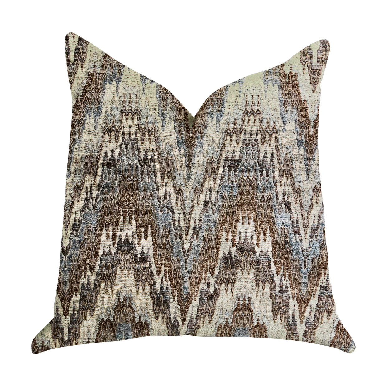 Plutus Midnight Oblique Ridge Wave Luxury Throw Pillow