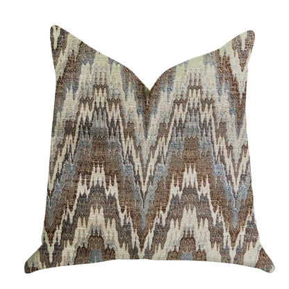 Plutus Midnight Oblique Ridge Wave Luxury Throw Pillow