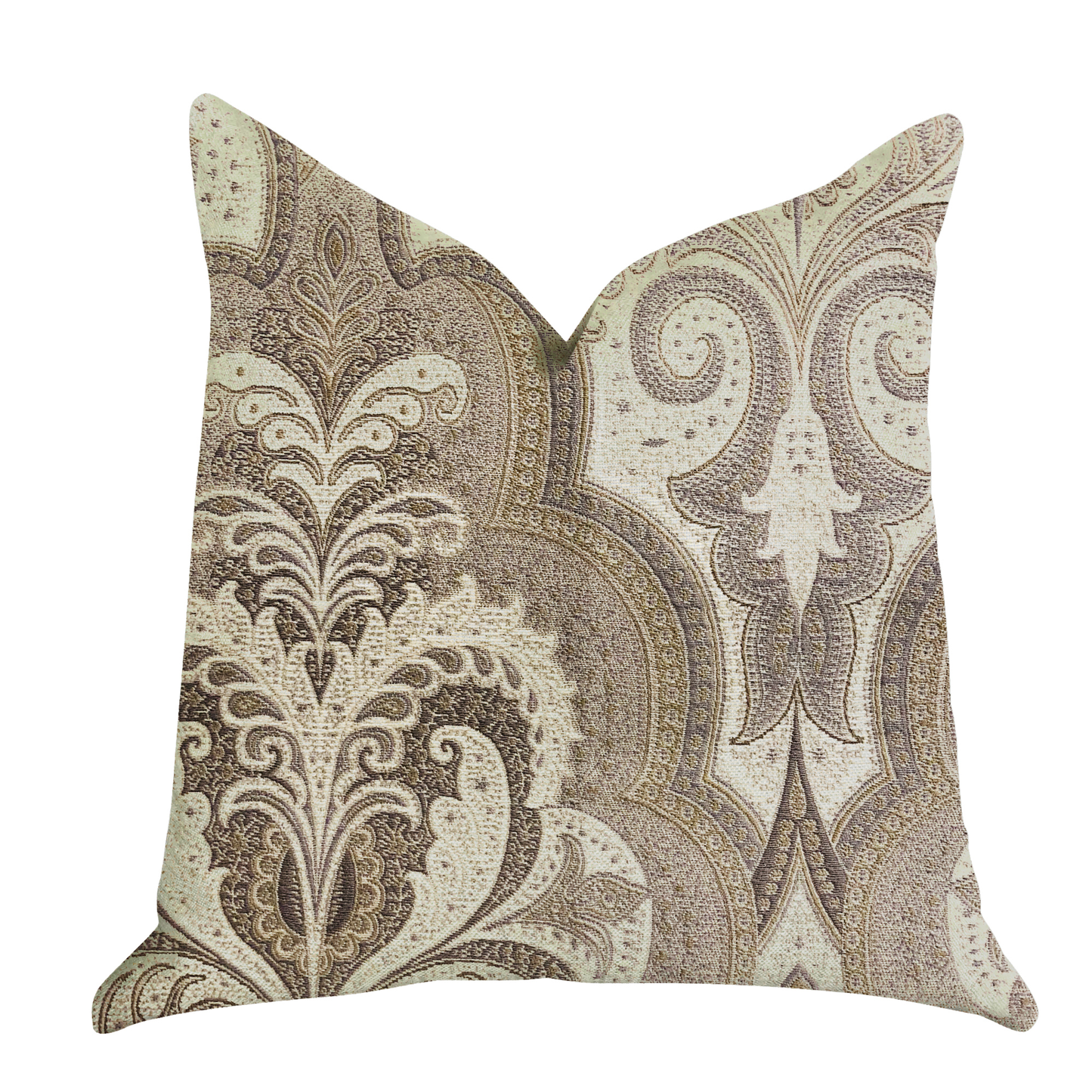 Plutus Tawny Isabella Damask Luxury Throw Pillow