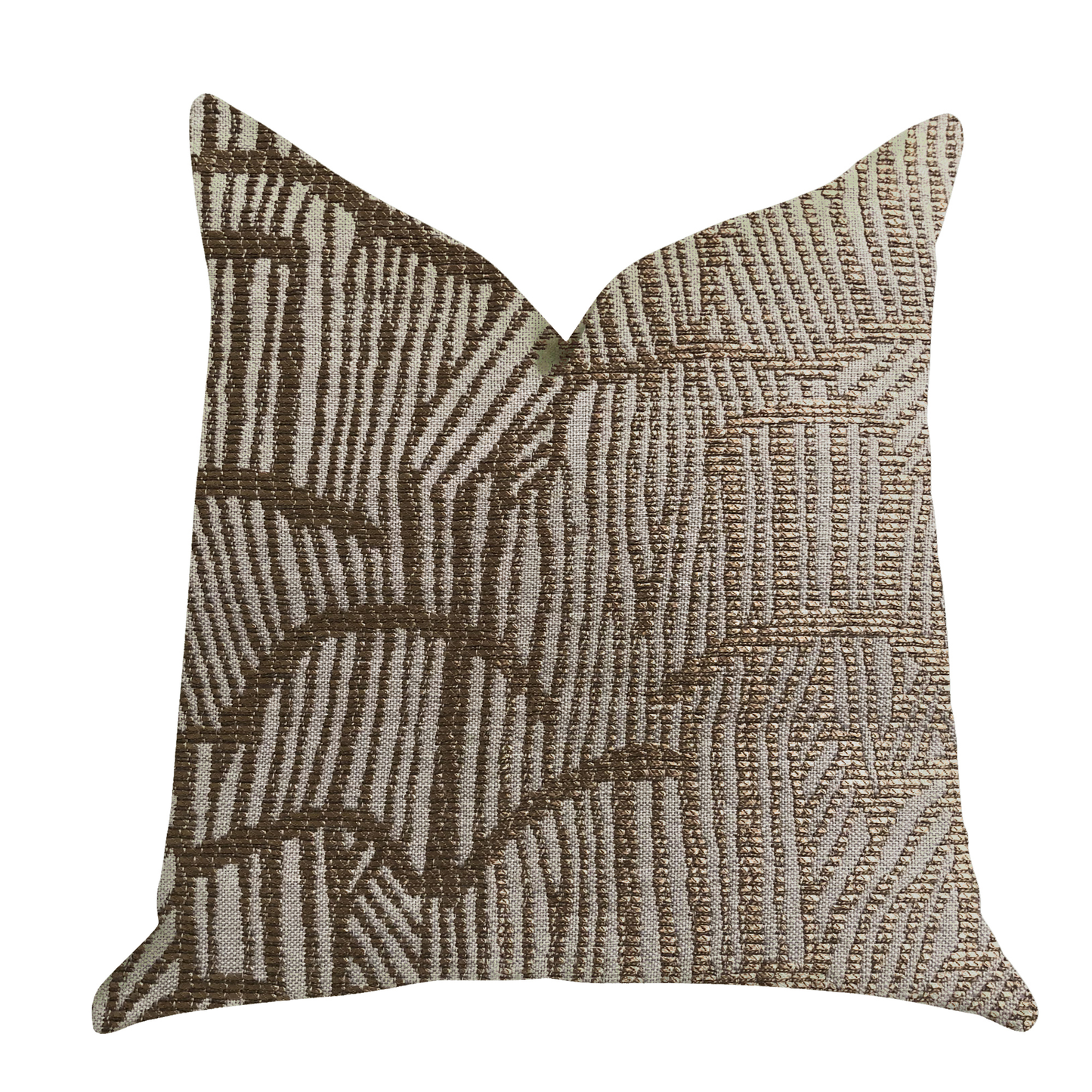 Plutus Metallic Bronze Luxury Throw Pillow