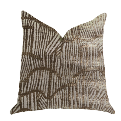 Plutus Metallic Bronze Luxury Throw Pillow