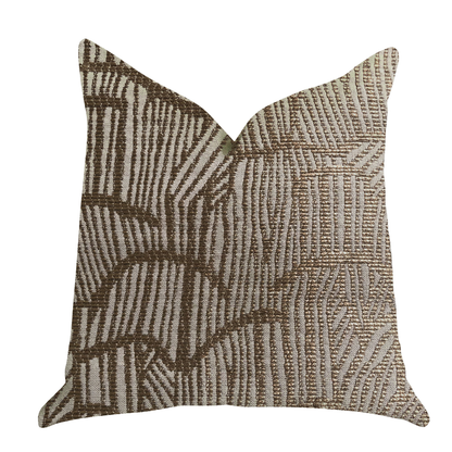 Plutus Metallic Bronze Luxury Throw Pillow