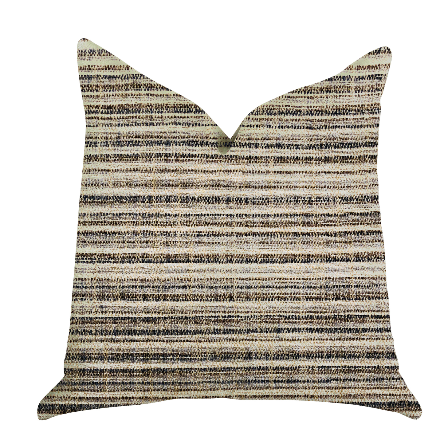Plutus Skyway Lines Brown-Beige Multi Tones Luxury Throw Pillow