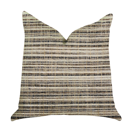 Plutus Skyway Lines Brown-Beige Multi Tones Luxury Throw Pillow