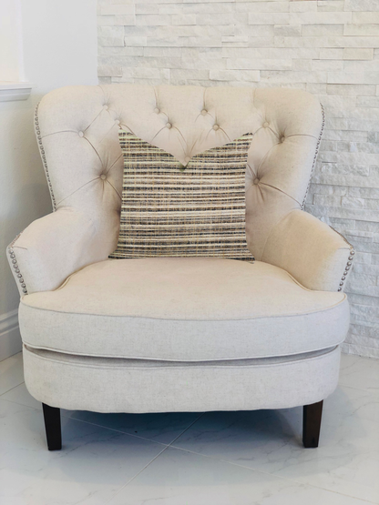 Plutus Skyway Lines Brown-Beige Multi Tones Luxury Throw Pillow