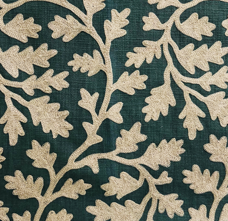 Plutus Wild Emerald Figleaf in Green Luxury Throw Pillow