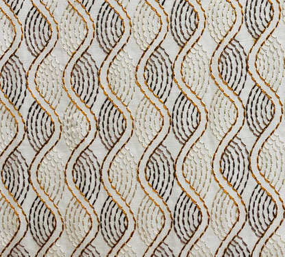 Plutus Enigma Twist Luxury Throw Pillow in Beige and Gold