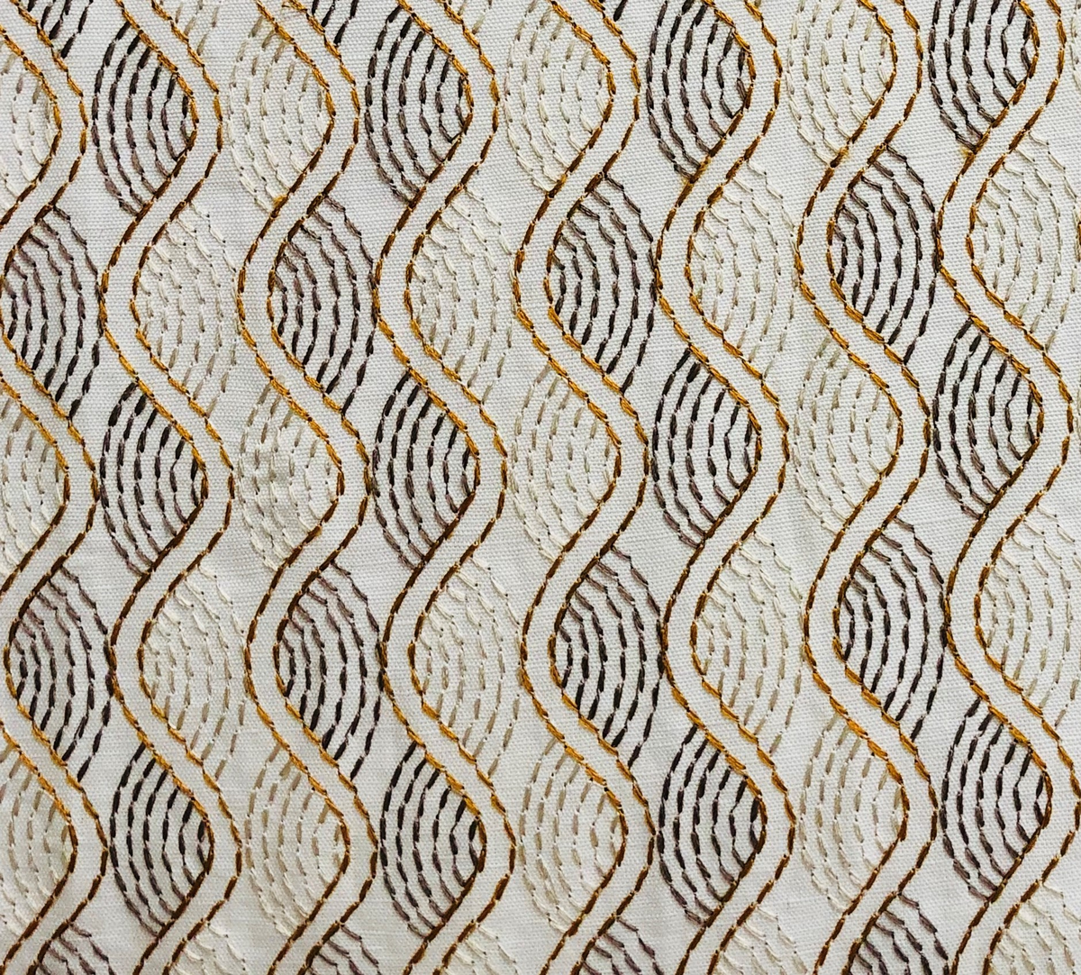 Plutus Enigma Twist Luxury Throw Pillow in Beige and Gold