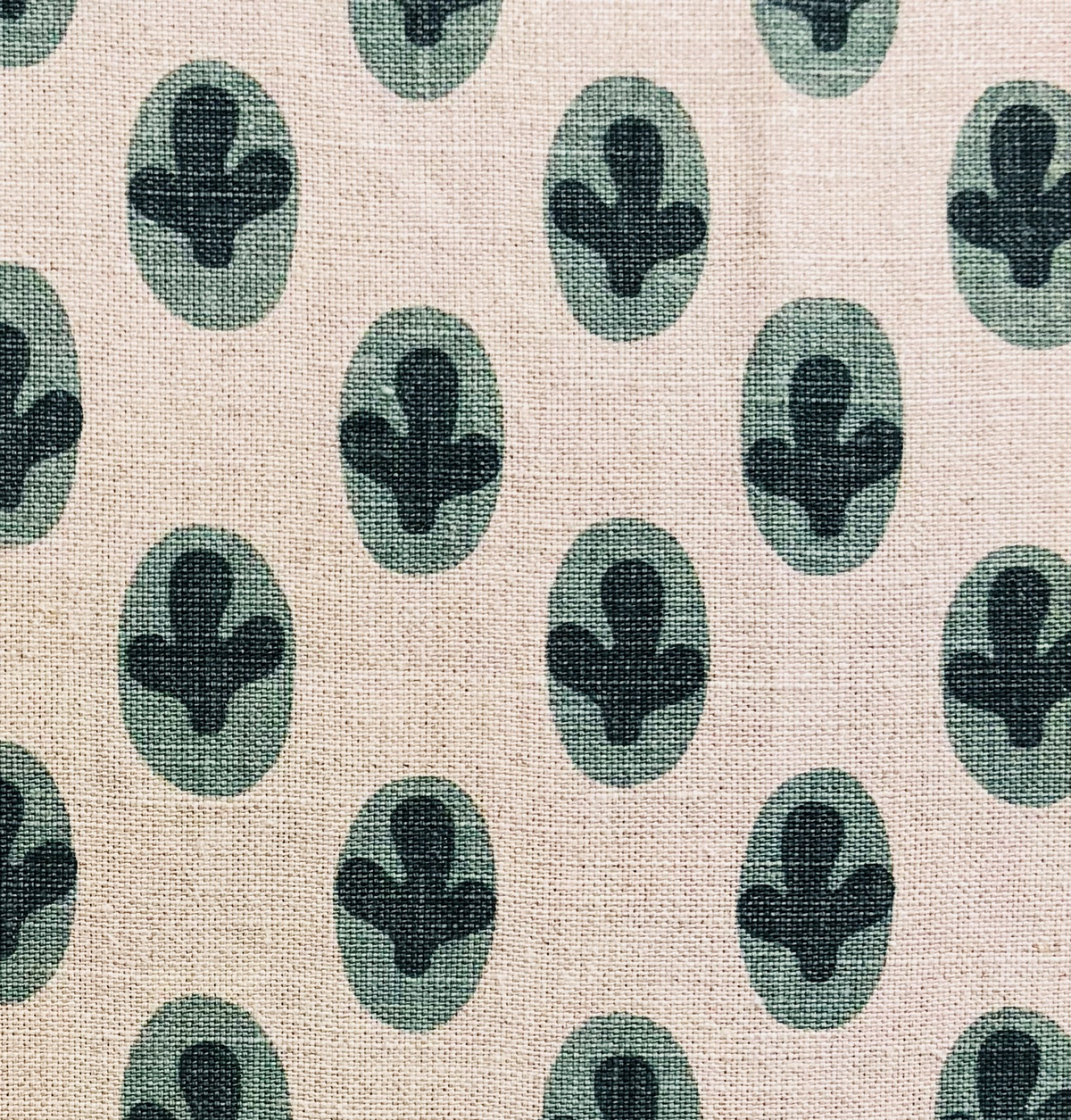 Plutus Cacti Pear in Green and Beige Luxury Throw Pillow