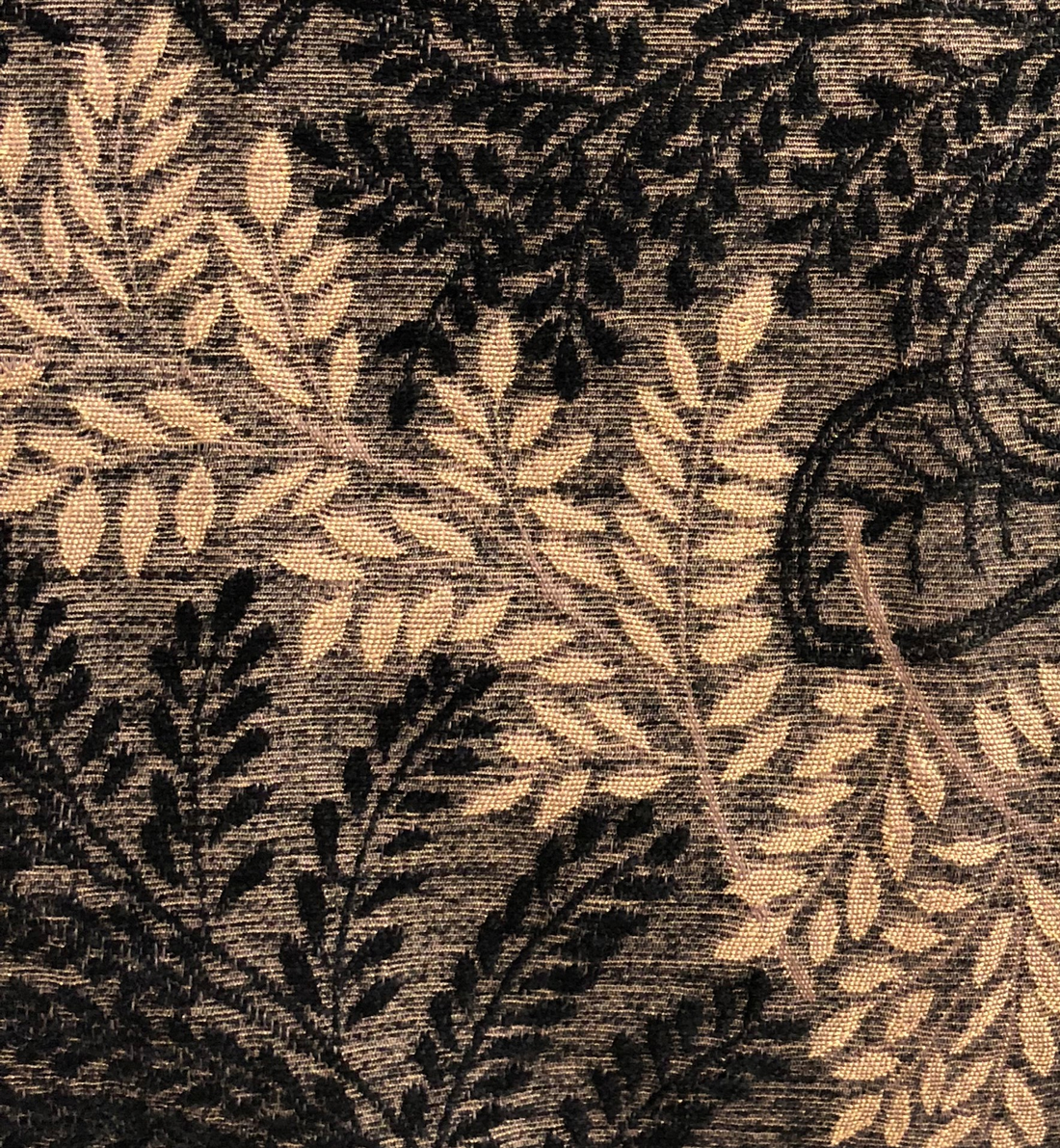 Plutus Bonzai Ebony Floral Throw Pillow in Black and Brown