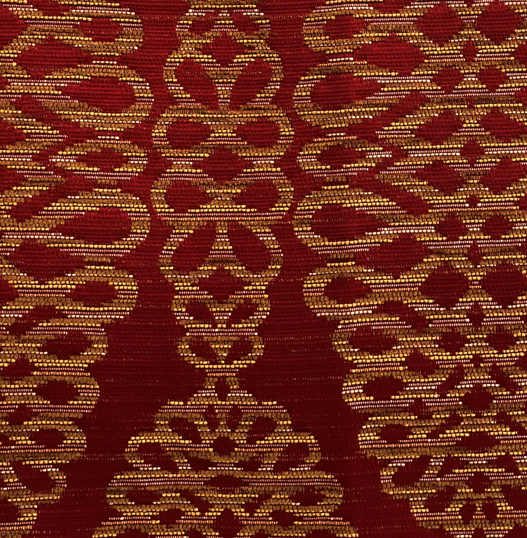 Plutus Sweet Henna Luxury Throw Pillow in Red and Gold