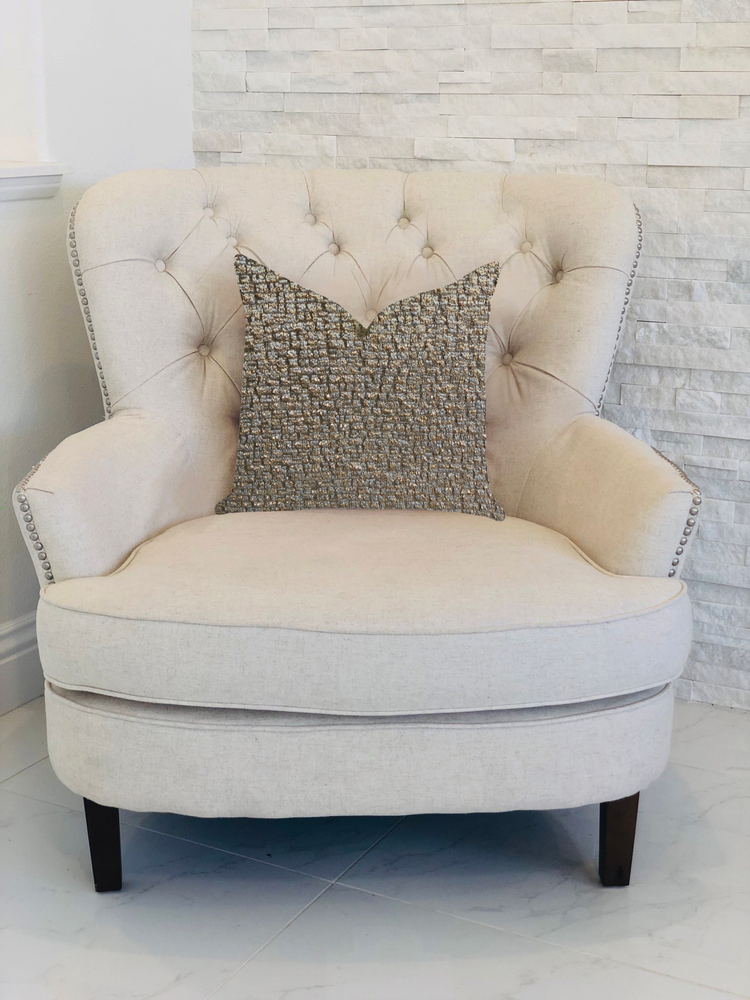 Plutus Moondust Radiance Gold Leaf Luxury Throw Pillow