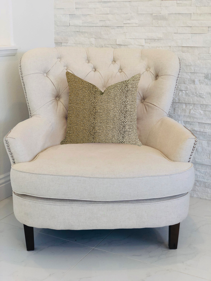 Plutus Shimmer in Gold Metallic Luxury Throw Pillow