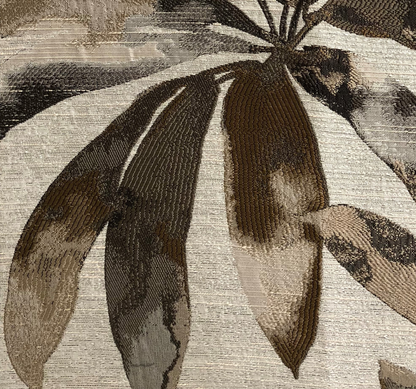 Plutus Santorini Cove Beige and Brown Luxury Throw Pillow