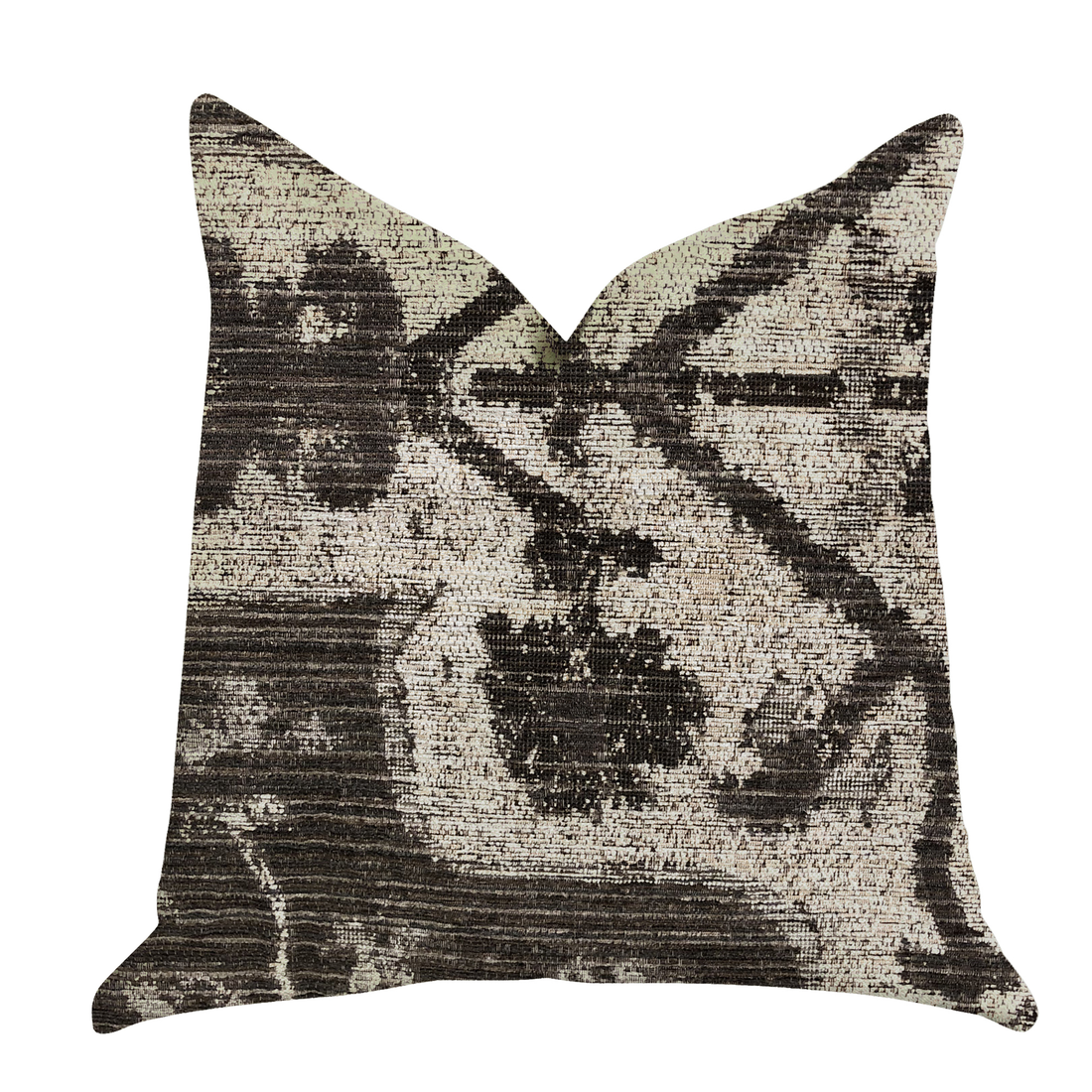 Plutus Metro Pulse Beige and Grey Tones Luxury Throw Pillow