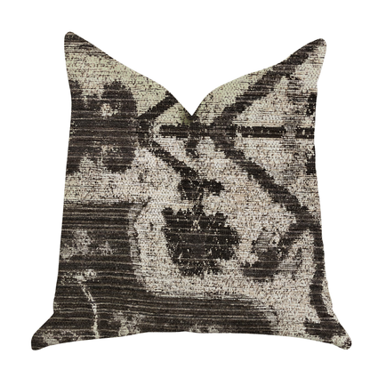 Plutus Metro Pulse Beige and Grey Tones Luxury Throw Pillow