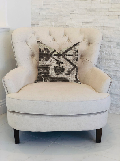 Plutus Metro Pulse Beige and Grey Tones Luxury Throw Pillow