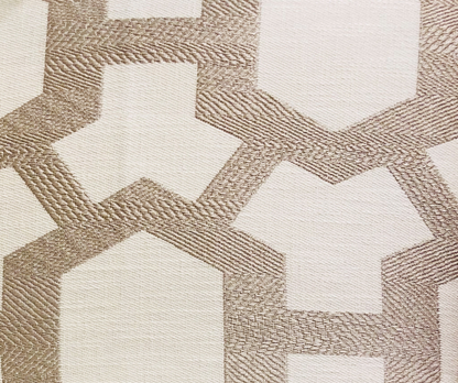 Plutus Linked Charisma Luxury Throw Pillow in Beige and Brown