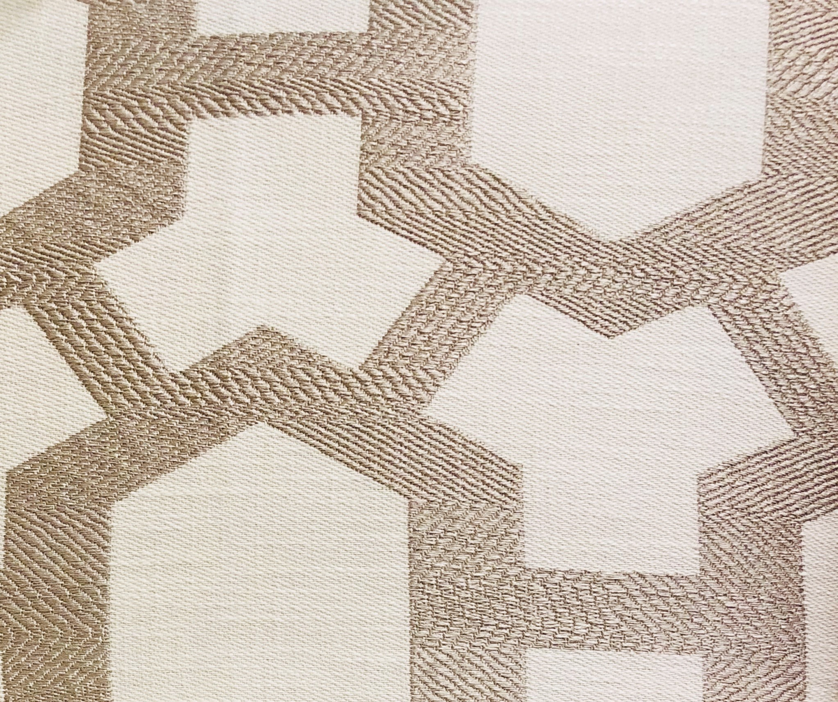 Plutus Linked Charisma Luxury Throw Pillow in Beige and Brown
