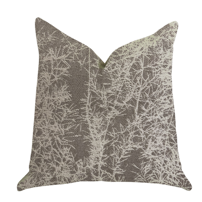 Plutus Garden Breeze Luxury Throw Pillow in Gray and Beige