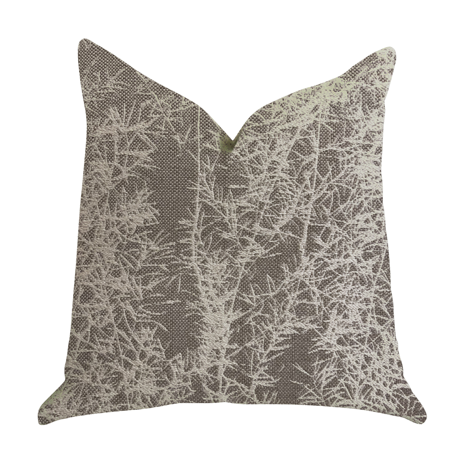 Plutus Garden Breeze Luxury Throw Pillow in Gray and Beige