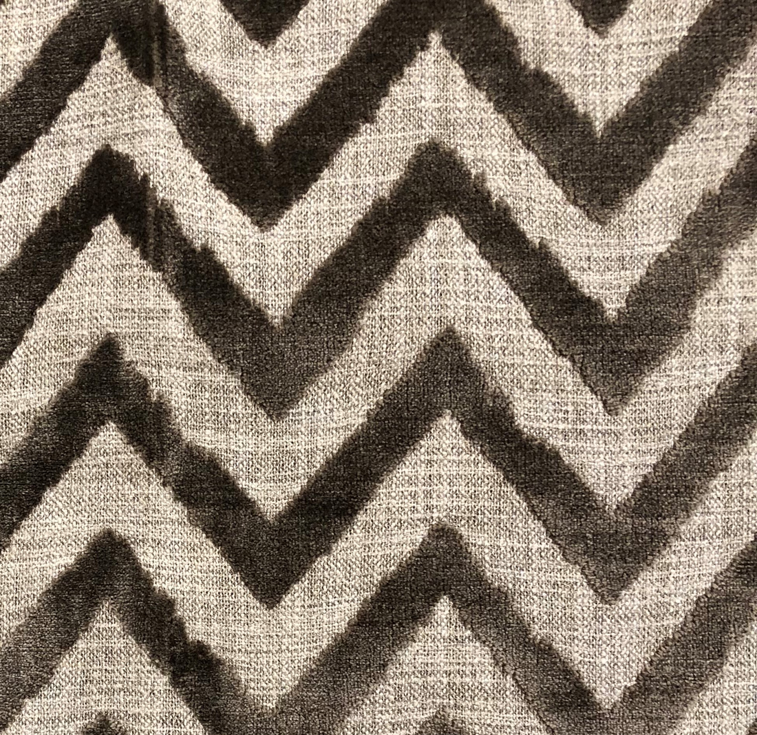 Plutus Oblique Zigzag Luxury Throw Pillow in Beige Tones
