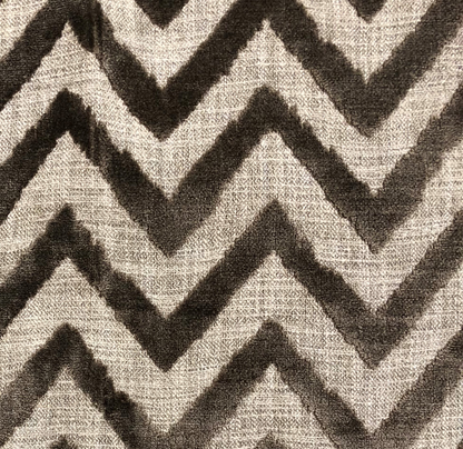 Plutus Oblique Zigzag Luxury Throw Pillow in Beige Tones