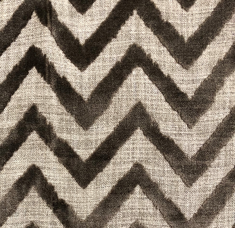 Plutus Oblique Zigzag Luxury Throw Pillow in Beige Tones