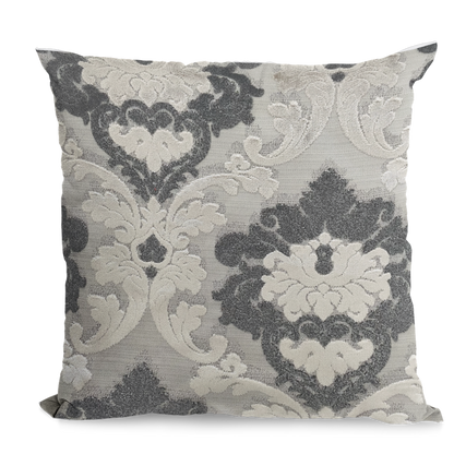 Plutus Leilani Fleurs Blue and Beige Luxury Throw Pillow