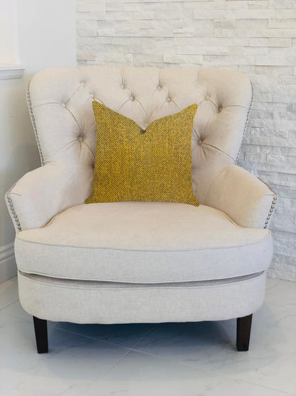 Plutus Mustard Seed Luxury Throw Pillow in Dark Yellow