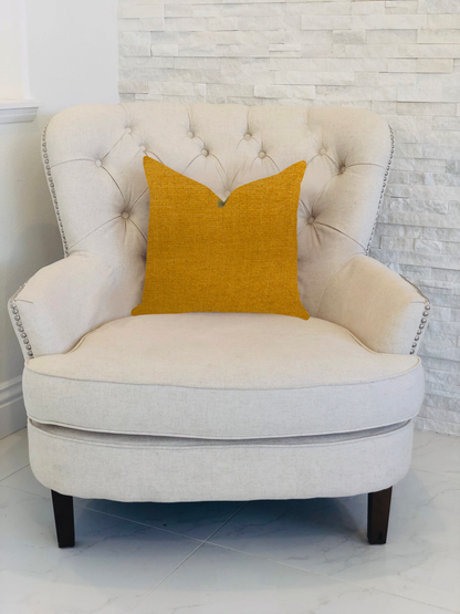 Plutus Wild Turmeric Luxury Throw Pillow in Gold