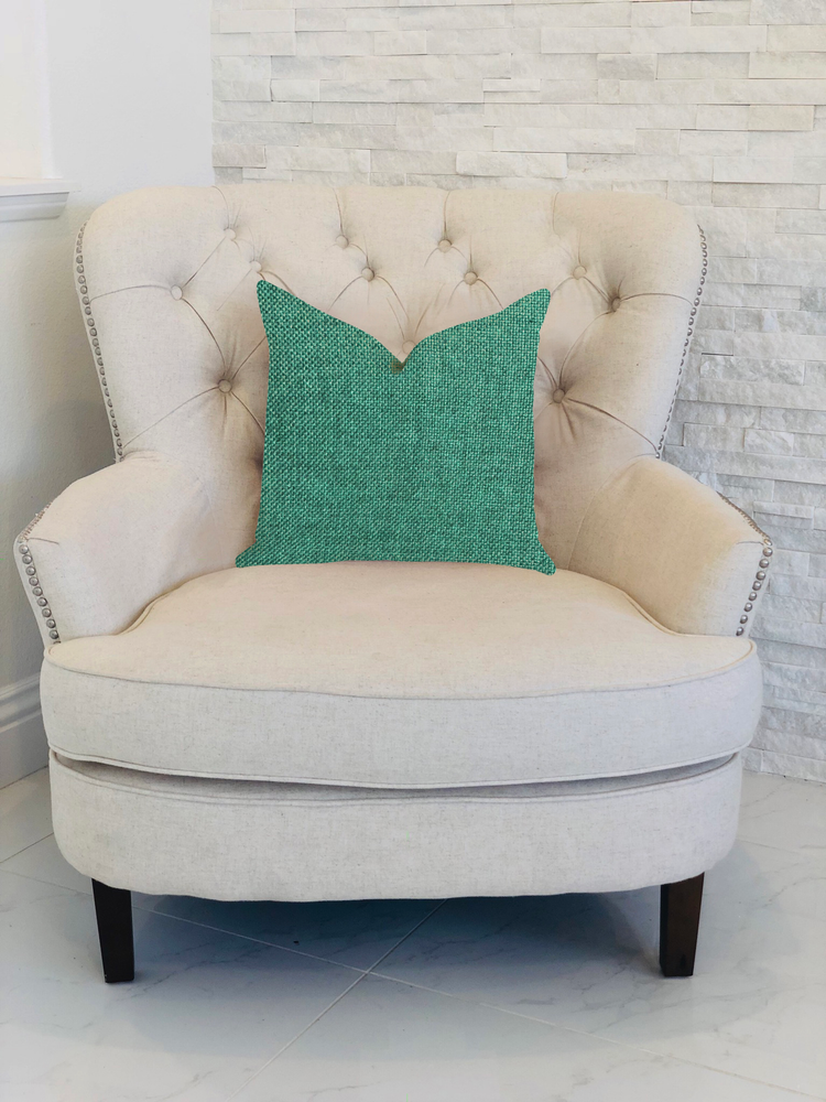Plutus Grass Seed Luxury Throw Pillow in Green