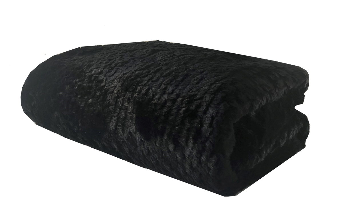 Plutus Black Mink Faux Fur Luxury Throw