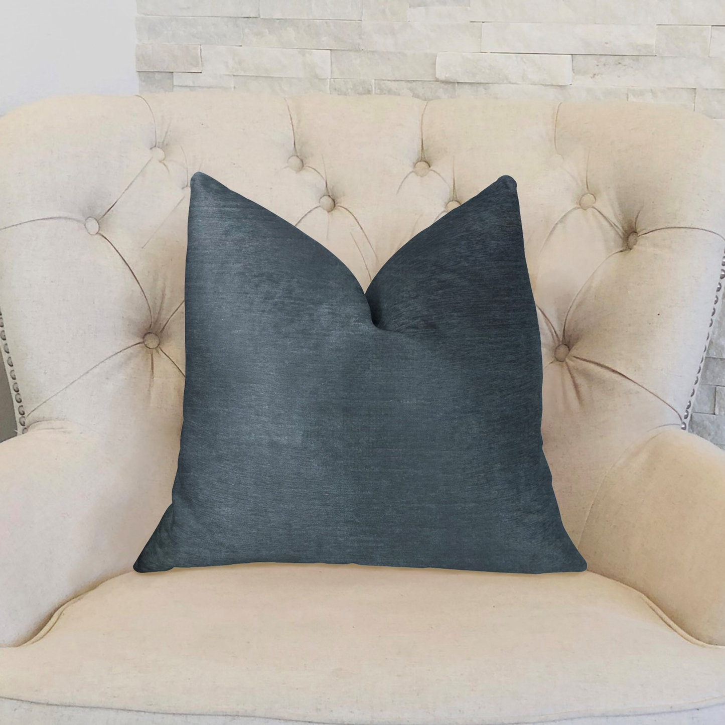 Plutus Deep Blue Sea Luxury Throw Pillow