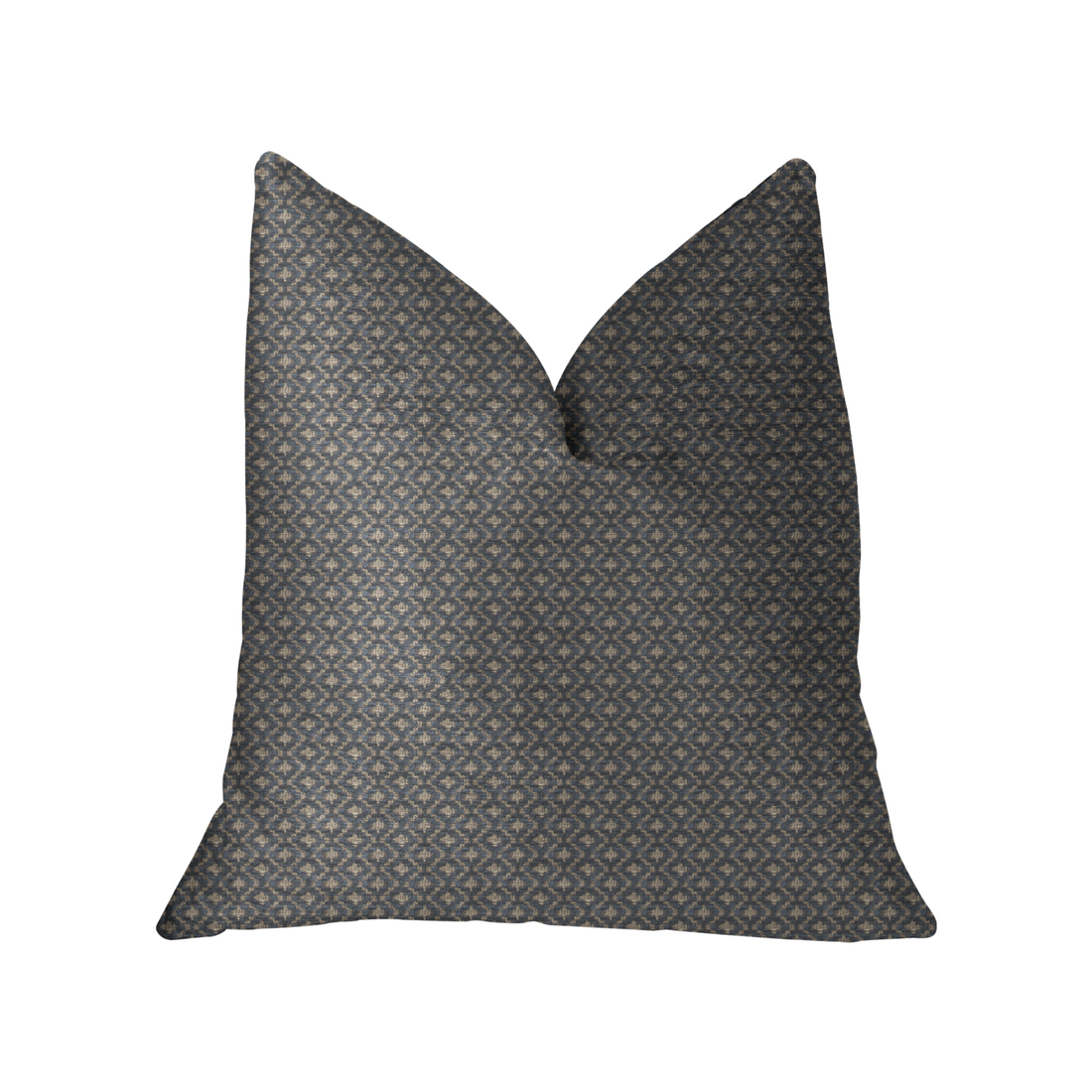 Plutus Cleopatra Blue and Gold Luxury Throw Pillow