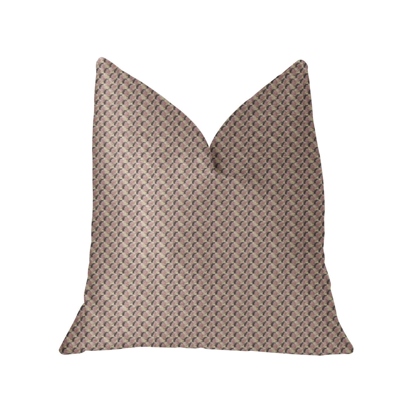 Plutus Ellie Pearl Pink and Ivory Luxury Throw Pillow