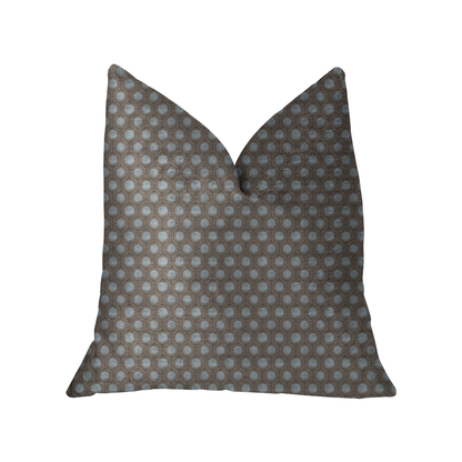 Plutus Clubhouse Orbit Brown, Beige and Blue Luxury Throw Pillow