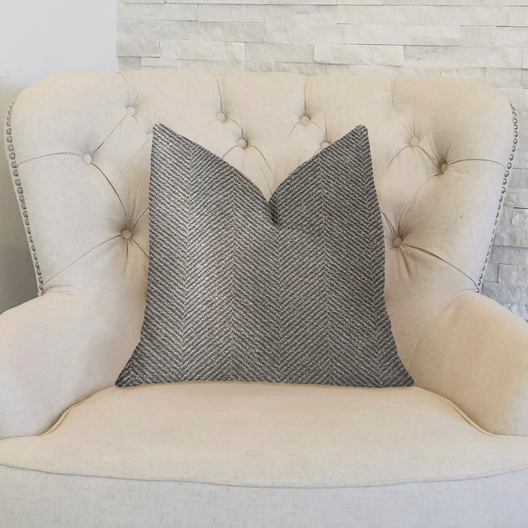 Plutus New Wave Hillside Brown Luxury Throw Pillow