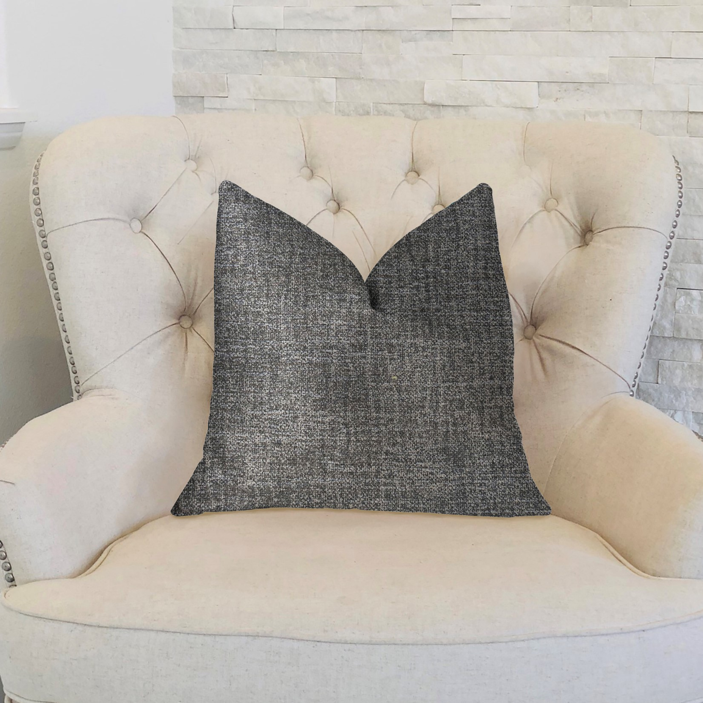 Plutus Dolphin Gray Luxury Throw Pillow