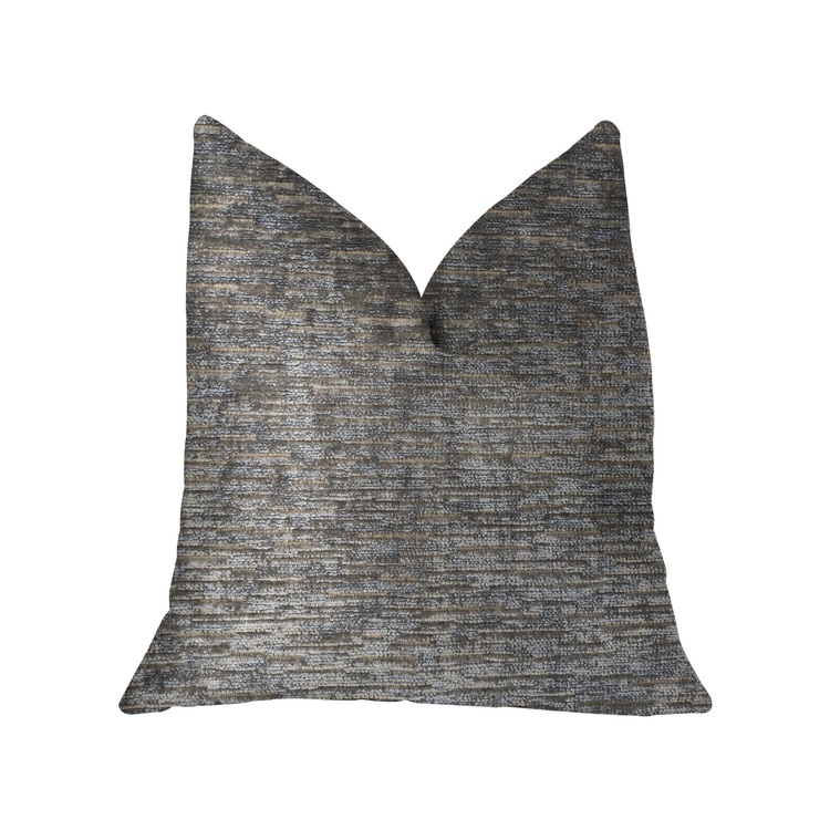 Plutus Drizzling Mist Gray Luxury Throw Pillow