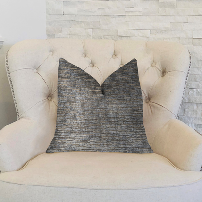Plutus Drizzling Mist Gray Luxury Throw Pillow