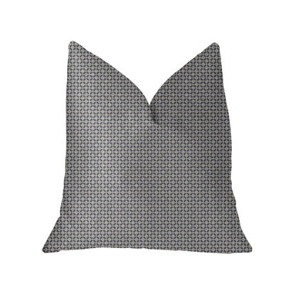 Plutus Mosaic Gray and Beige and Gold Luxury Throw Pillow