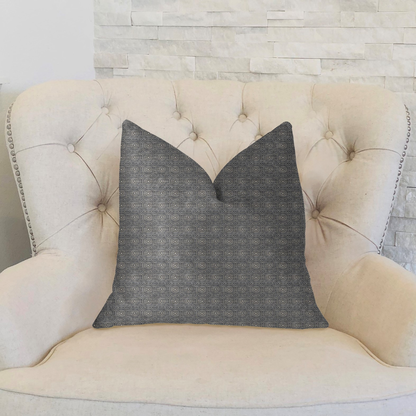 Plutus Halo Knights Blue and Gray Luxury Throw Pillow