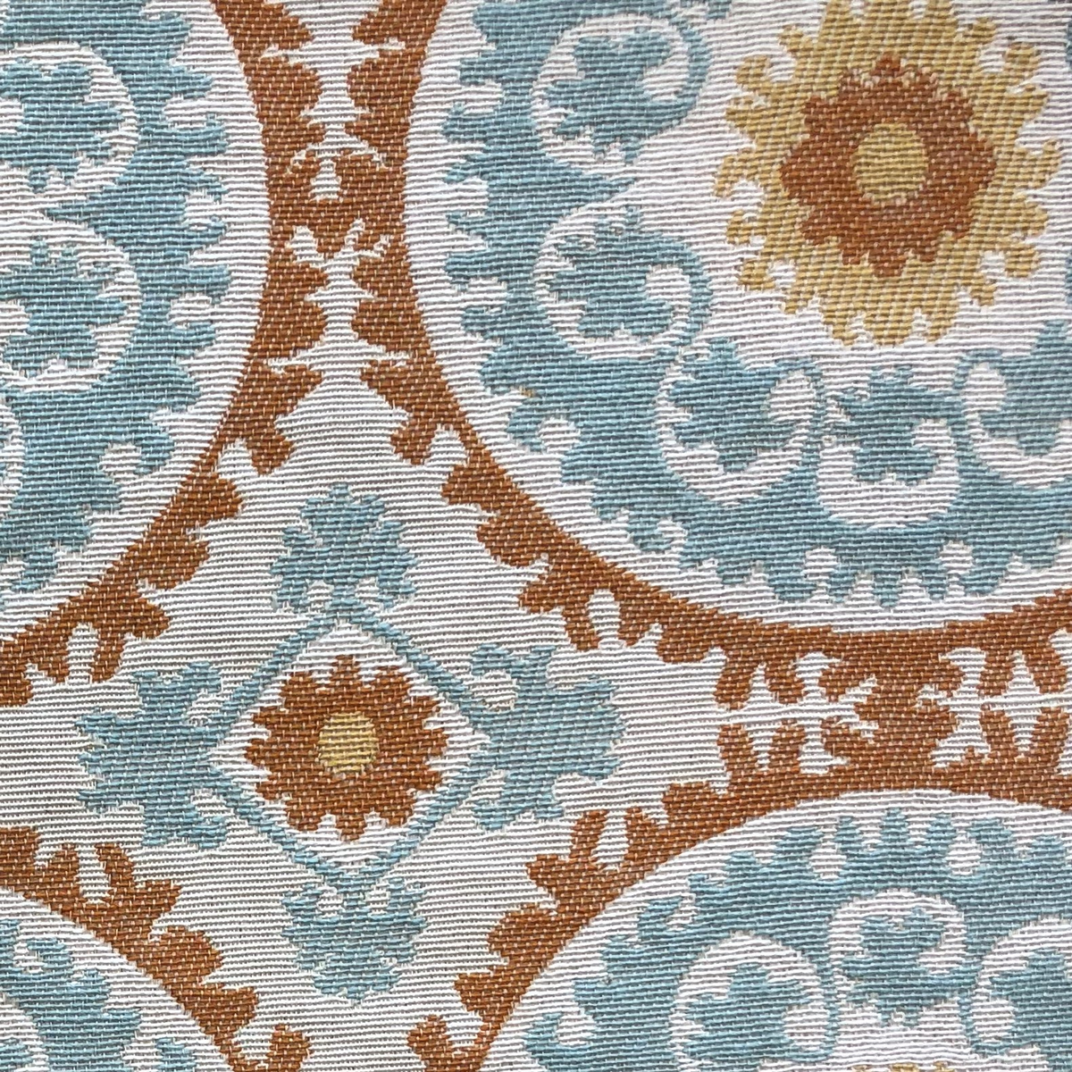 Plutus Sunset Cottage Orange, Blue and Ivory Luxury Throw Pillow