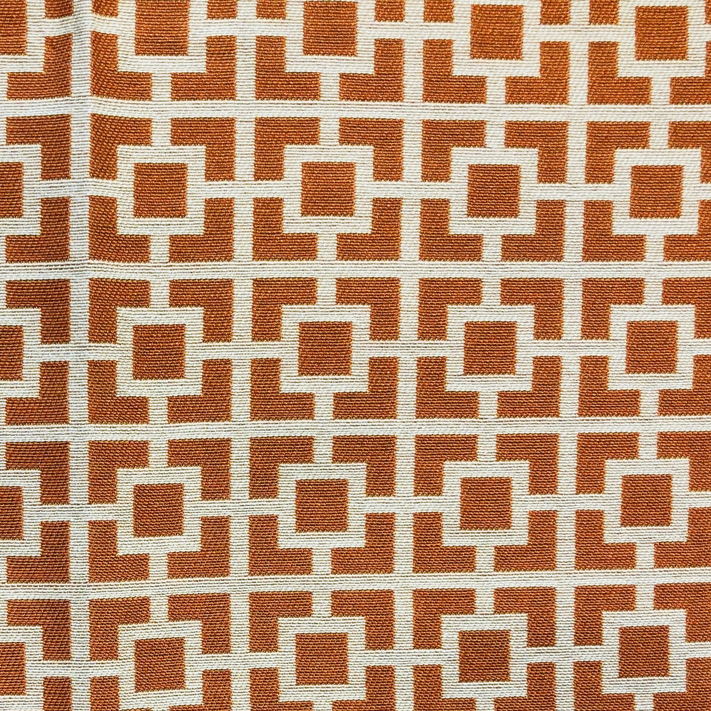 Plutus Uptown Orange and Ivory Luxury Throw Pillow