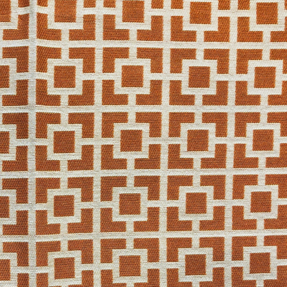 Plutus Uptown Orange and Ivory Luxury Throw Pillow