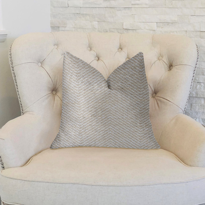 Plutus Plainville Beige Luxury Throw Pillow