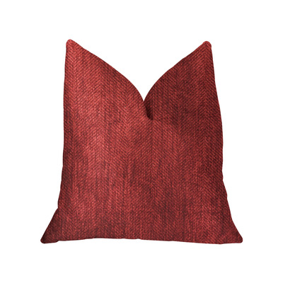 Plutus Sangria Cherry Red Luxury Throw Pillow