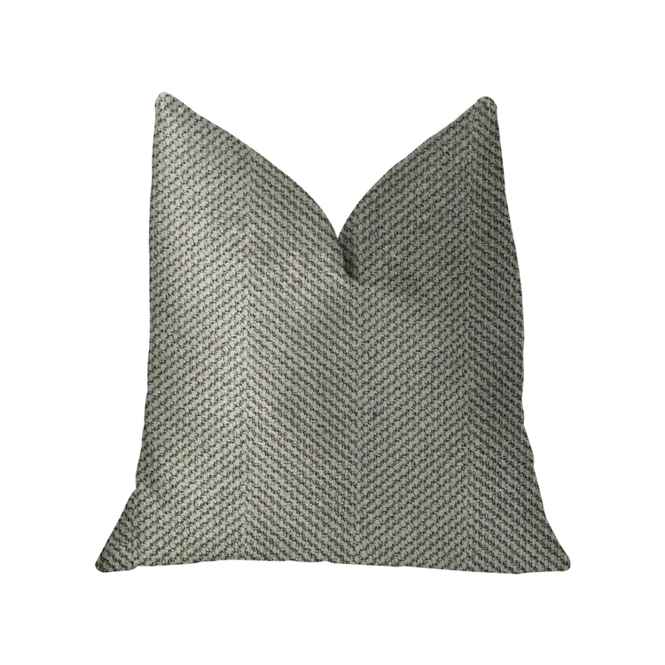 Plutus Jordyn Green and Gold Luxury Throw Pillow