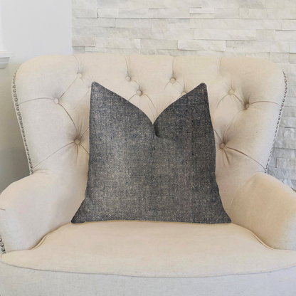 Plutus Deep Mantra Charcoal Luxury Throw Pillow